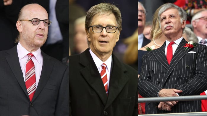 Man United, Liverpool and Arsenal owners Avram Glazer, John Henry and Stan Kroenke
